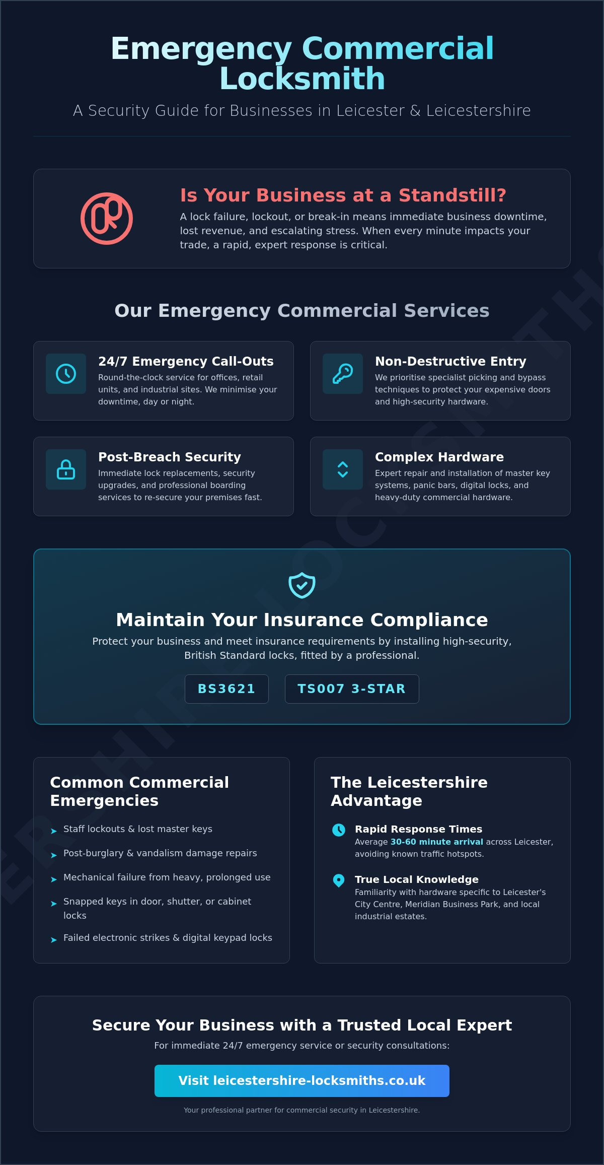 Emergency Commercial Locksmith Leicester: 24/7 Security Solutions