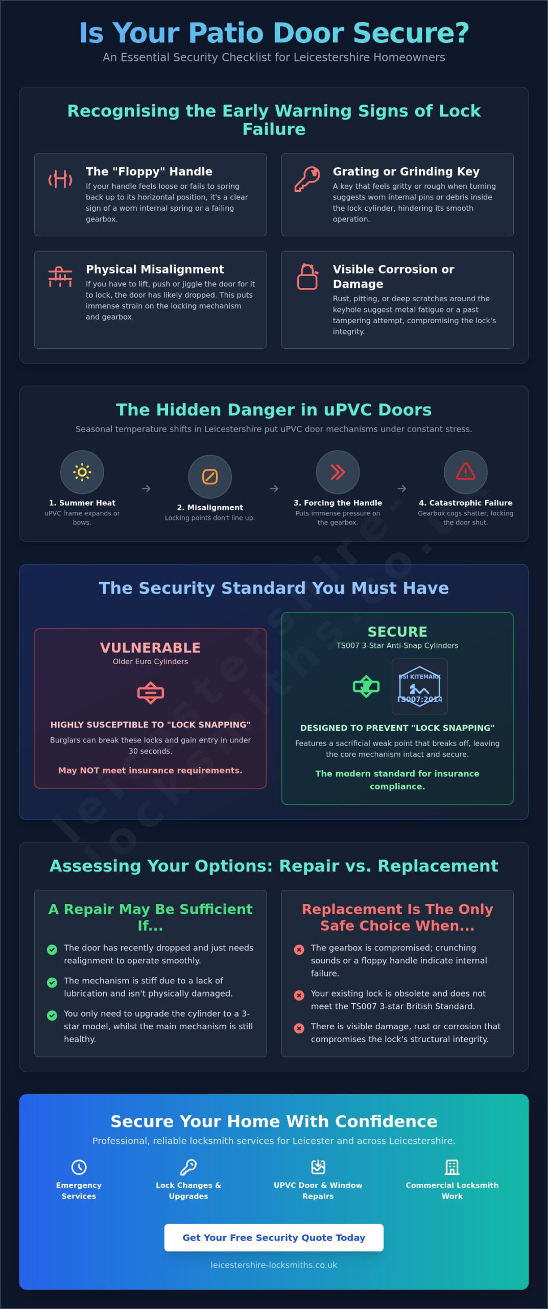 Patio Door Lock Replacement Leicester: The Ultimate Home Security Checklist